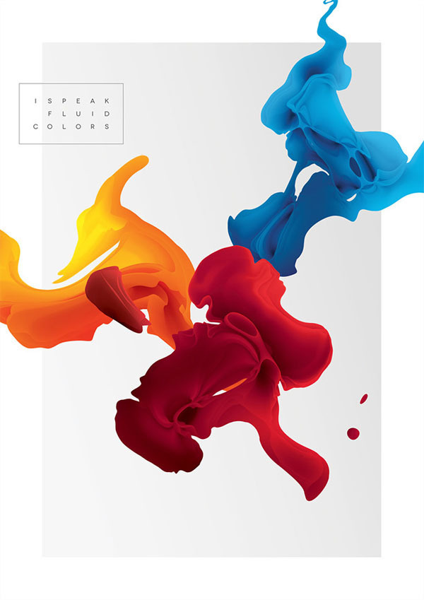 I Speak Fluid Colors - Digital Art Project by Maria Grønlund