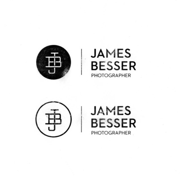 James Besser - Photographer #stamp #branding #rough #brand #identity #logo #typography