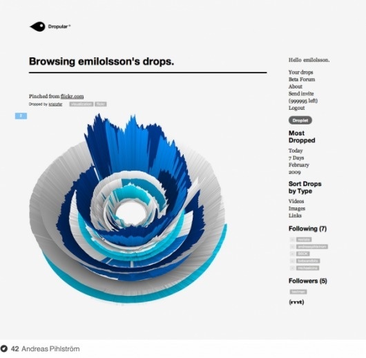 Dropula site version 01 on Dropula - The inspirational catalogue #inforgraphics