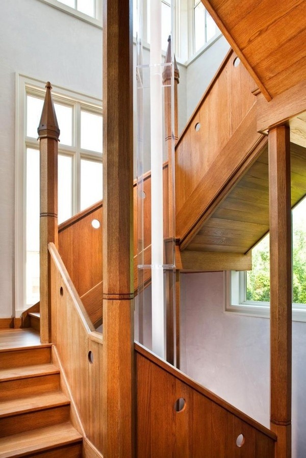 Modern design wooden stairs #interior #house #artistic #decor #art #paintings #residence