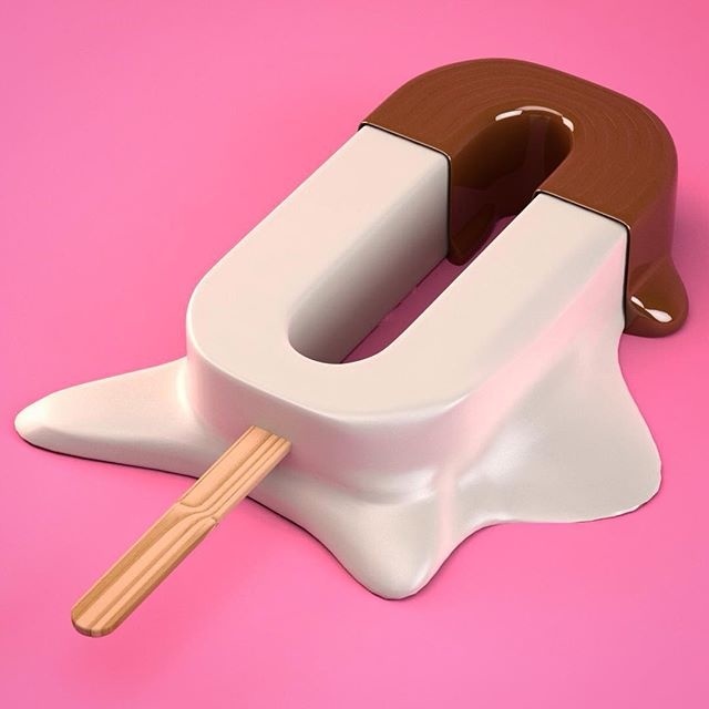 Osicle @jakuben #3d #typography #letter #design #pink #jakuben #type