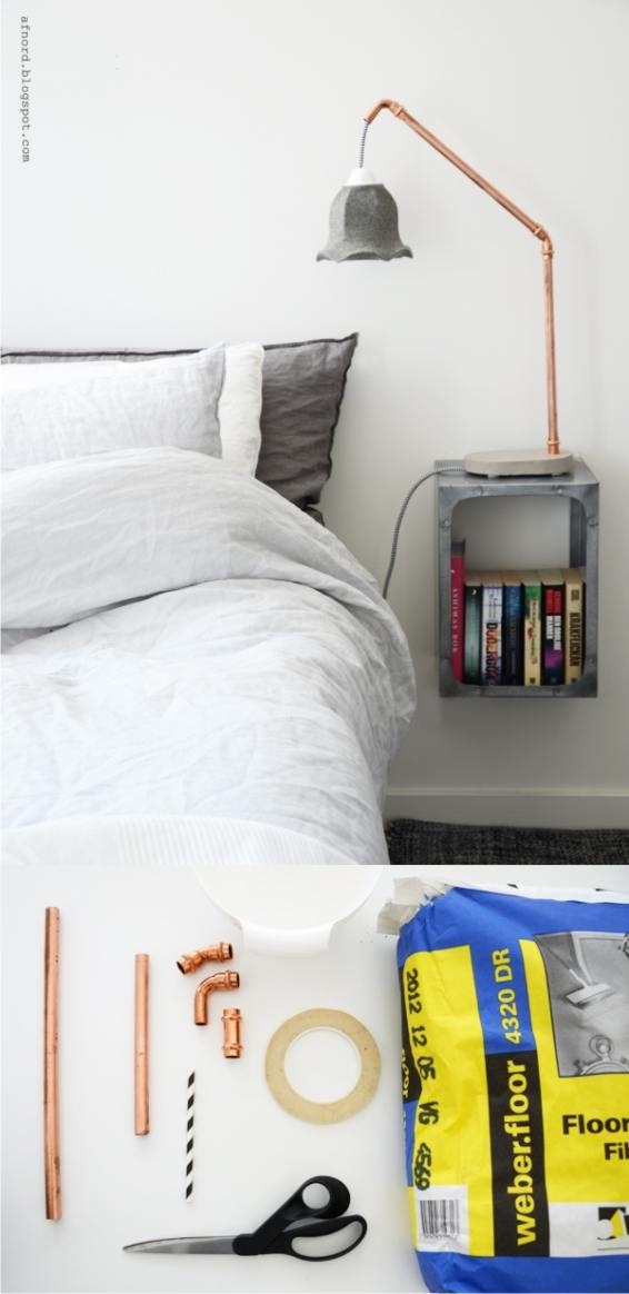 #DIY #concrete #bedside #lamp