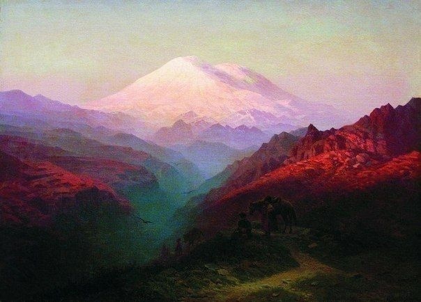Mountain Painting - Ilya Nikolayevich Zankovsky (1832-1919)