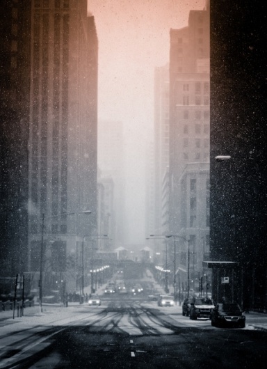 Lake and Stetson | Flickr - Photo Sharing! #urban #chicago #city #snow #street #winter