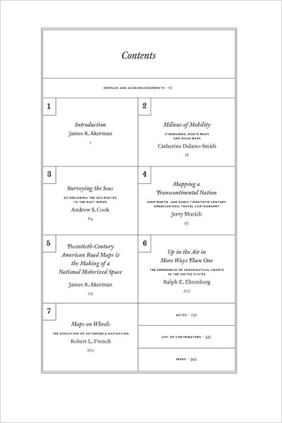 Isaac Tobin "Cartographies of Travel & Navigation" #contents #book