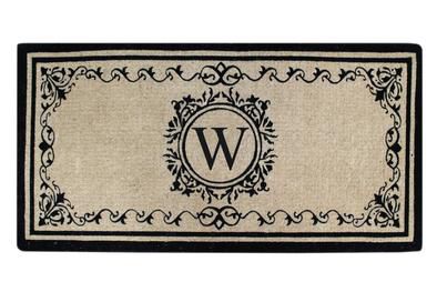 Create your own style with this decorative Border Coco Fiber Door Mat. Durable and beautiful, this mat keeps shoes clean to protect your floors from mud, dirt and grime. It is flexible, robust and durable. This mat provides exceptional brushing action on footwear with excellent water absorption. Specification - Monogrammed Double Doormat with (W-Letter). Product Dimensions - *36" x 72" x 1.5"