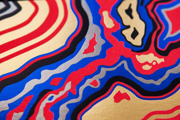 FIAC block foiled bookmark design by The Bakery featuring Arjowiggins boards. #illustration #print #metallic