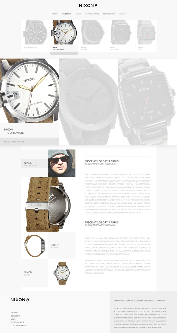 NIXON Inc // Redesign_Web #direction #behance #art #webdesign #lordzlz #web #d
