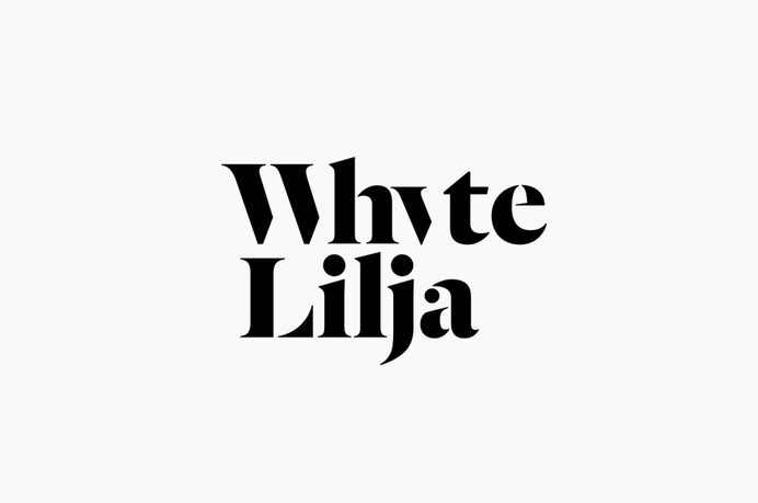 Stencil cut serif logotype designed by Kurppa Hosk for Swedish architectural firm Whyte Lilja #logo #branding