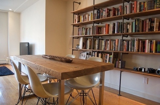 The DIY Gods of Spanish Harlem | Apartment Therapy New York #rustic #furniture #pipes #gas