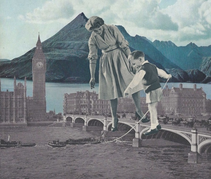 Gareth Halliday Creates Stunning Collage Art Made With Vintage Papers