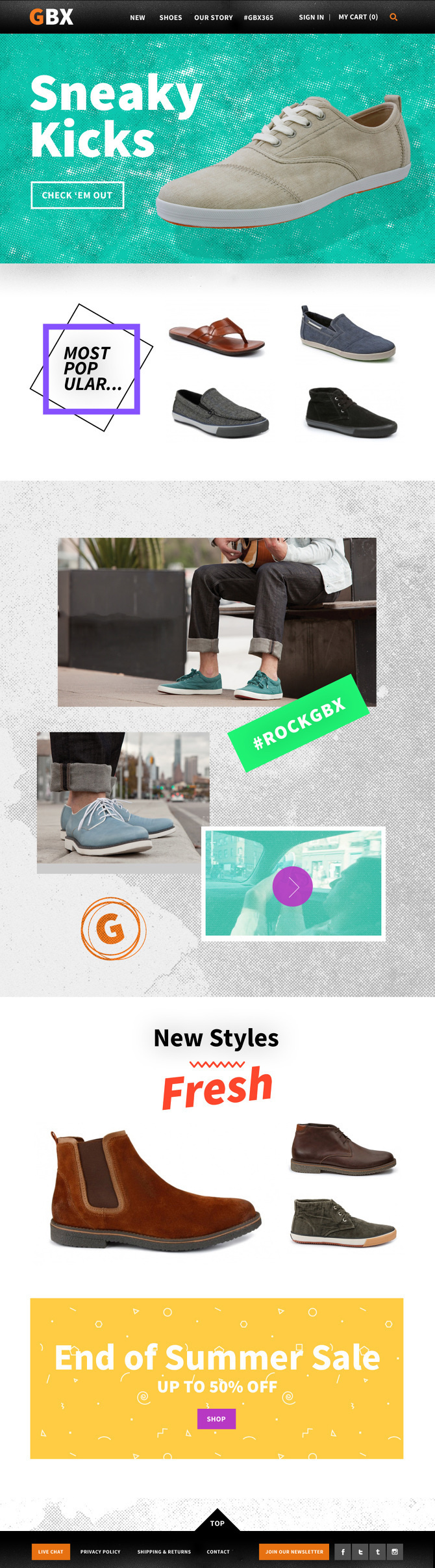 GBX Shoes - Amy Martino - Design + Art Direction #website #ui