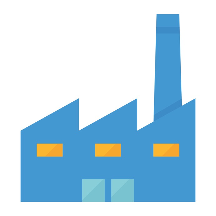 See more icon inspiration related to factory, company, industry, building, manufacturer, powerplant, establishment and buildings on Flaticon.