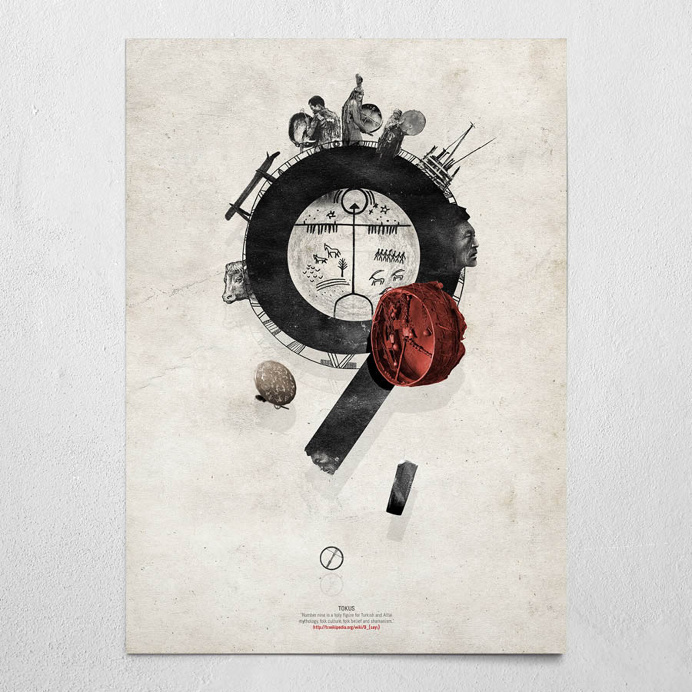 #tokus #beige #poster #wallart #mythology #nine #shamanism