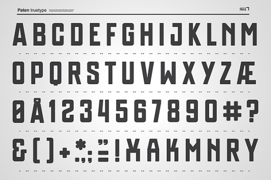 Typography inspiration example #29: PATEN.OTF on Typography Served #type #vintage #typography