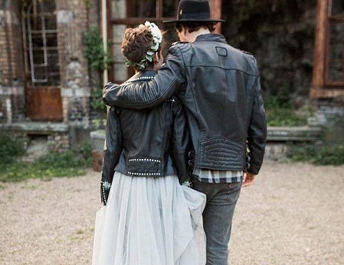love songs for him rock style wedding bride and groom