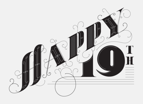 Typeverything.com Happy 19th. - Typeverything #birthday #typography