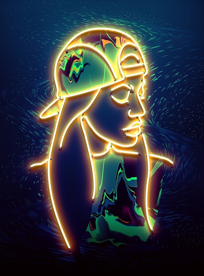 Vasya Kolotusha #vasya #pattern #girl #texture #illustration #art #poster #fashion #light #kolotusha #neon