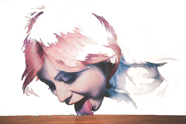 Just Like I Remember by Adam Krüger #tongue #painting #mural #girl