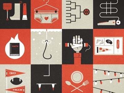 Dribbble - Boom. Calendared. by Scott Hill #illustration #vintage
