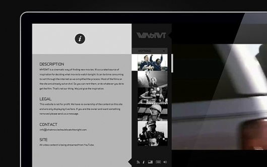 What movie should i watch tonight? on the Behance Network #movies #interactive #web #design