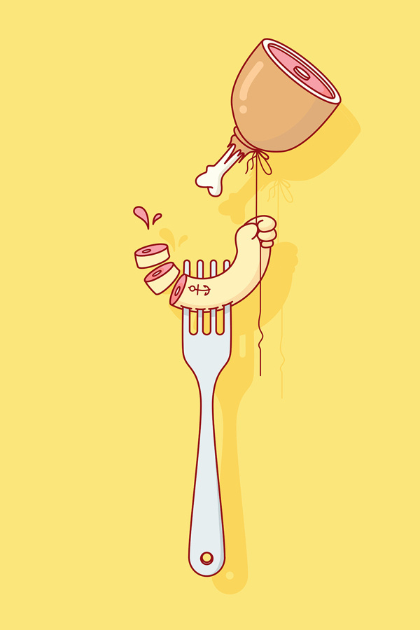 Meat Balloon #balloon #illustration #meat
