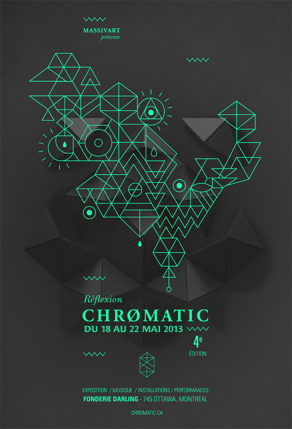 Festival Chromatic 2013 - Poster by Emilie Thibaut #festival #gig #design #graphic #poster #music #type #typography