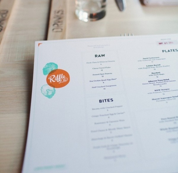 RIFFLE NW on Behance #branding #identity #menu design #riffle nw