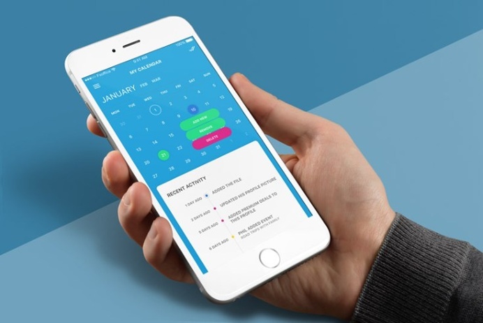 Flat Calendar App UI