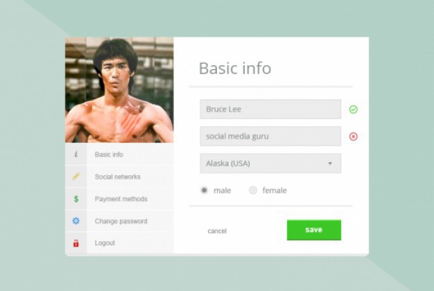 Bruce lee flat profile Free Psd. See more inspiration related to Menu, Icon, Flat, Profile, User, Form, Psd, Flat icon, User icon, Profile icon, Horizontal, Bruce lee, Lee and Bruce on Freepik.