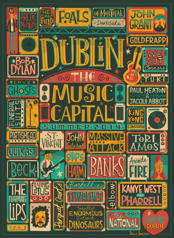 Dublin: The Music Capital on Behance #dublin #type #music #poster