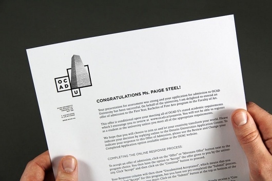 bruce mau design: new OCAD identity #stationary #of #ontario #design #college #bruce #art #and #mau