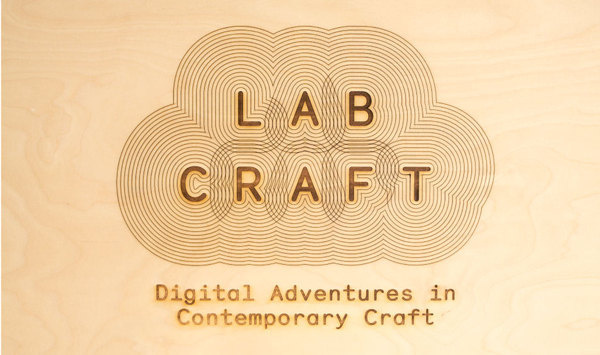 Crafts Council - Lab Craft by OPX #logos #stencils #design #monospace #laser #opx #exhibition #wood #cutting #signage #logo