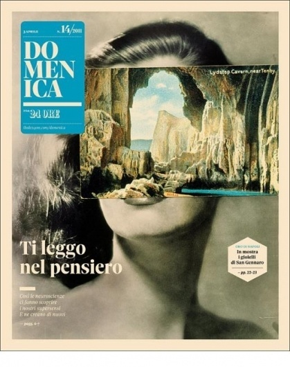 Intriguing Domenica - Coverjunkie.com #white #photomontage #black #cover #and #magazine