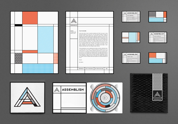 Assemblism #mondrian #brand #modular #branding