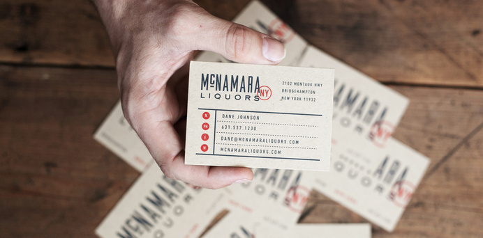 McNamara Liquors | Two Arms Inc. #card #print #business #stationery