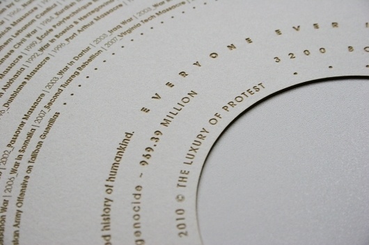 The Luxury of Protest – Extra Special Poster | September Industry #circle #emboss #typography