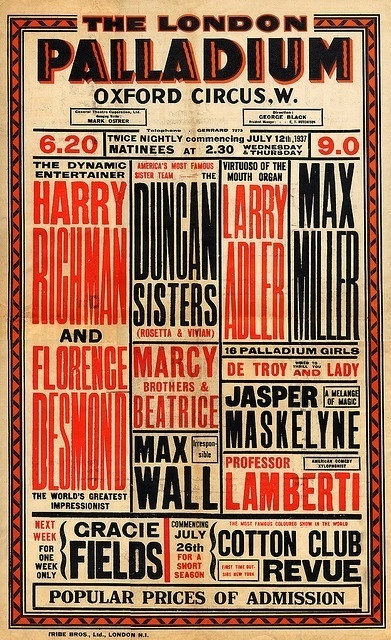 Typeverything.com Vintage poster. #gig #vintage #poster #show #condensed #typography