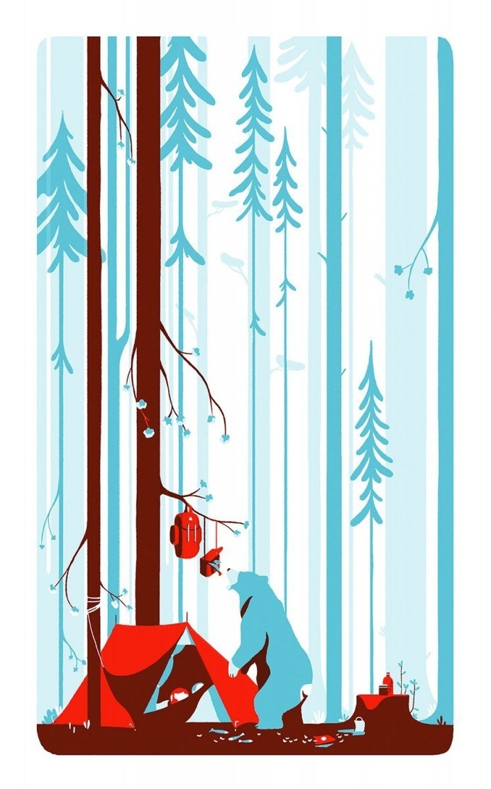 Tom Haugomat | FormFiftyFive – Design inspiration from around the world #bear #illustration #design #woods
