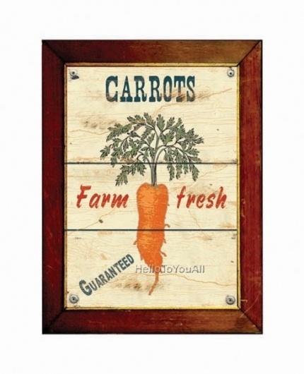 Farm fresh carrot poster 8 x 10 by HelloToYouAll on Etsy #carrot #print #vegetables #poster #art #carrots
