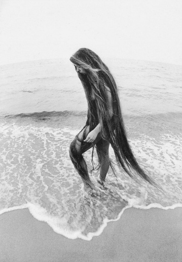 everything rotted and corroded quickly over there: bodies, booth leather, canvas, metal, morals. - decapitate animals #blackwhite #woman #girl #photo #dream #hair #photography #sea #beach #siren