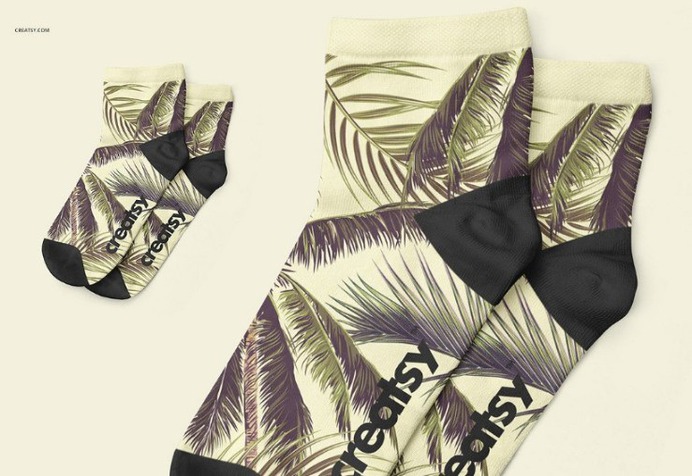 Low Cut Socks Mockup PSD