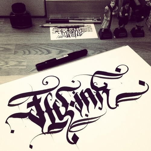 My twitter feed #calligraphy #ink
