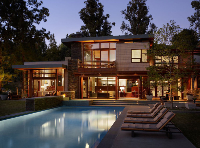 Refined,Â Functional and Open Family Home Design Nestled BetweenÂ Trees #family #design #home #architecture #residence