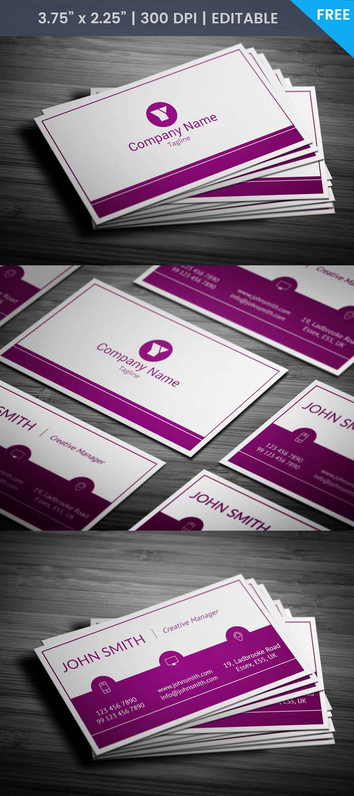Free Woman Manager Business Card Template