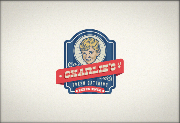 Charlie's #logotype #logos #branding #kid #retro #food #brand #vintage #50s #catering