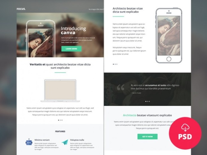 Canva : Free Newsletter PSD Template