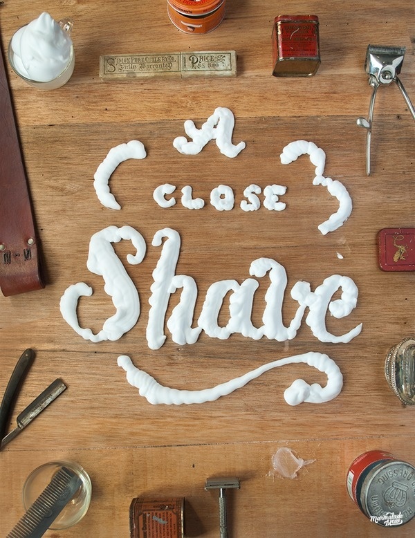 a close shave full.png #shaving #cream #typography