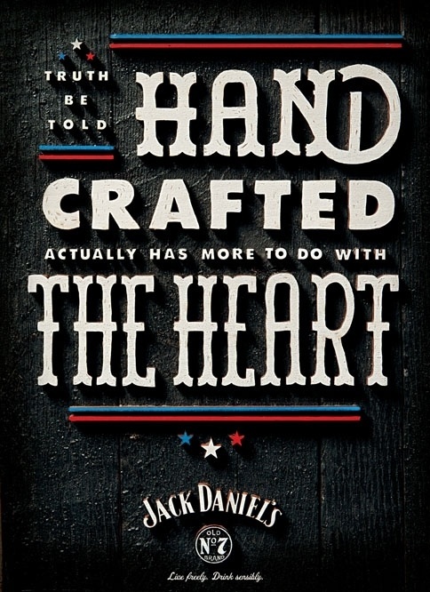 Jack Daniel's Is Back With More Patriotic Posters | Adweek #carved #crafted #wood #daniels #jack #hand #typography