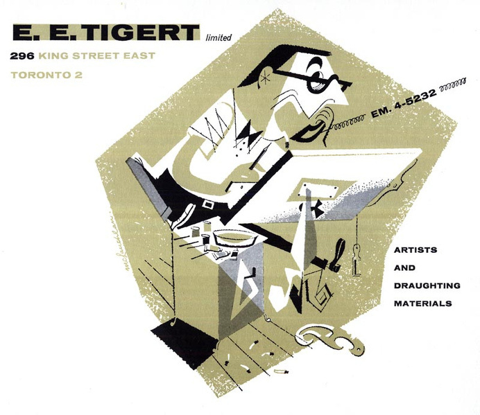 Toronto Art Directors Club Annual. Illustrated by McLauchlan. (1960) #illustration #vintage #character